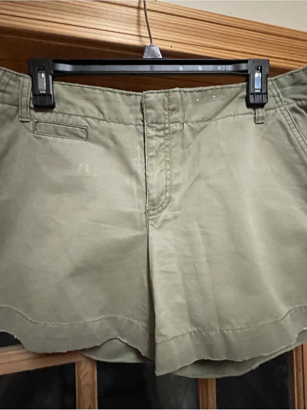 Old Navy Women's Olive Green Flat Front Shorts